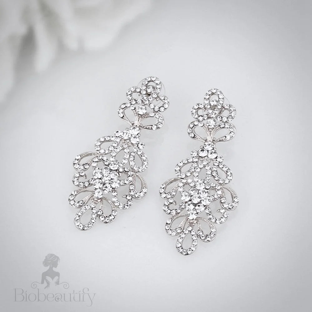 Wedding Jewelry - Cubic Zirconia Bridal Earrings - Available in Silver and Gold