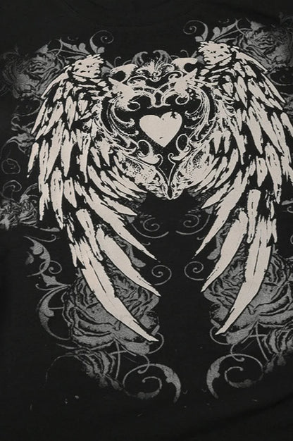 Y2K Wing Graphic Slim Fit T-Shirt