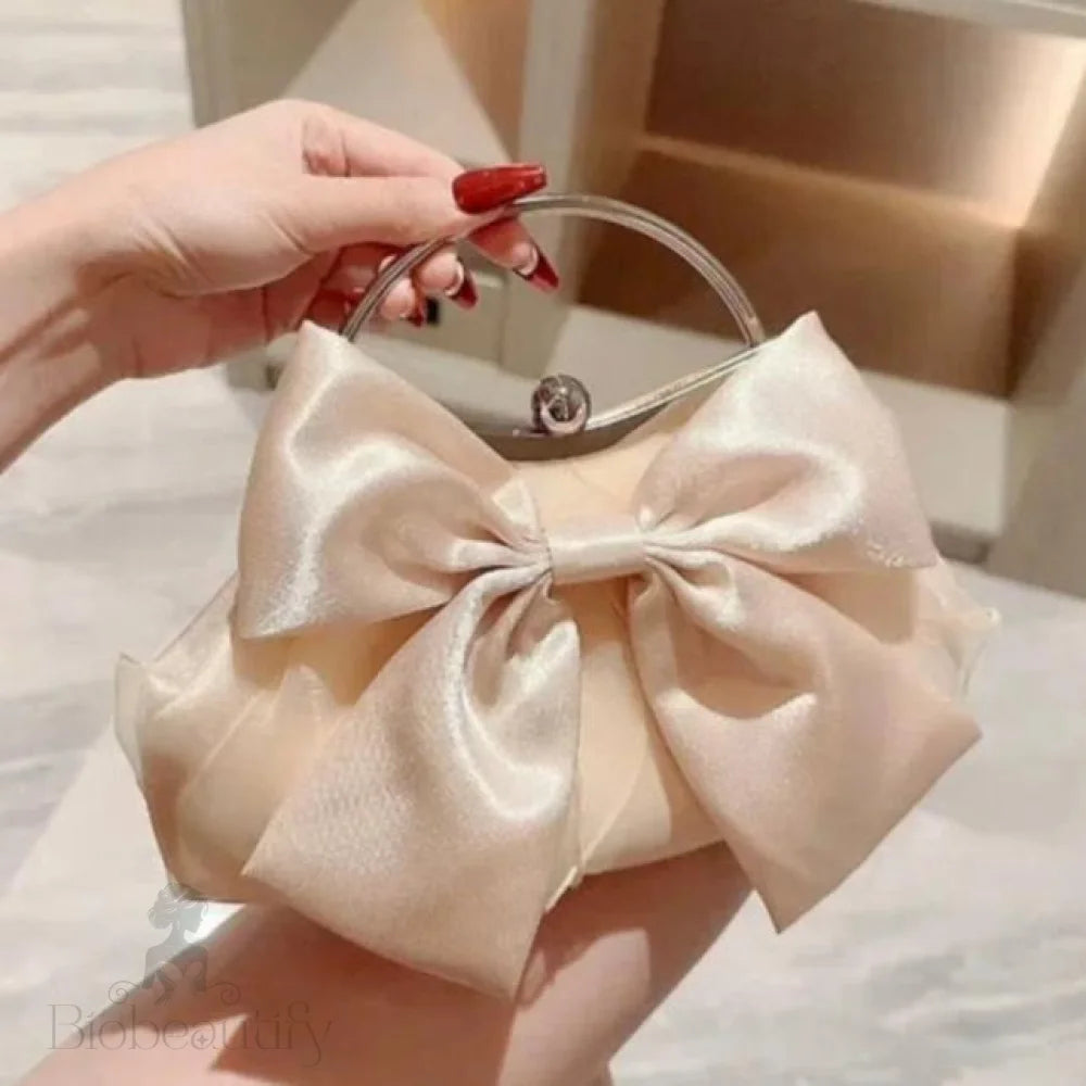 Bridal Accessories - Satin Bow Bridal Handbag Clutch - More Colors