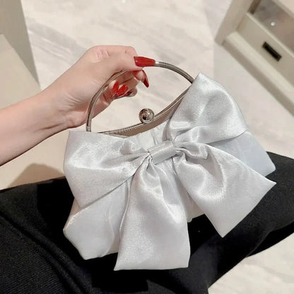 Bridal Accessories - Satin Bow Bridal Handbag Clutch - More Colors