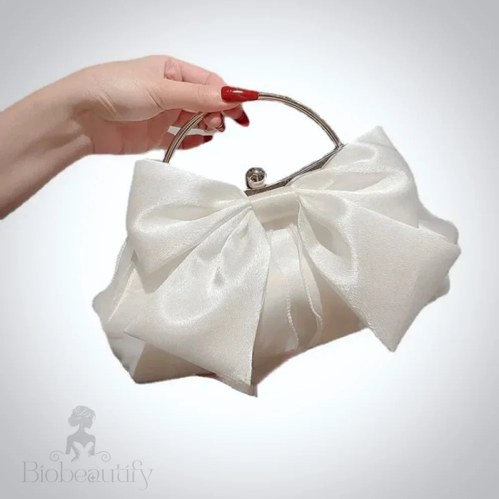 Bridal Accessories - Satin Bow Bridal Handbag Clutch - More Colors