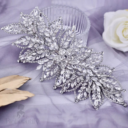 Zenaida Silver Crystal Bridal Headpiece